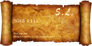 Sütő Lili névjegykártya