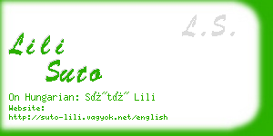 lili suto business card